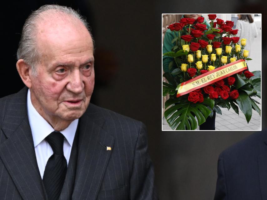 El Rey Juan Carlos envía una corona de flores con los colores de la bandera de España a la familia de Fernando Ónega