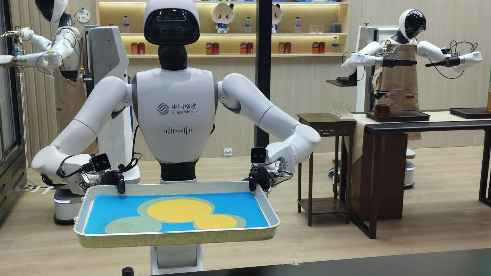 Uno de los robots mostrados por China Mobile en MWC 2026.
