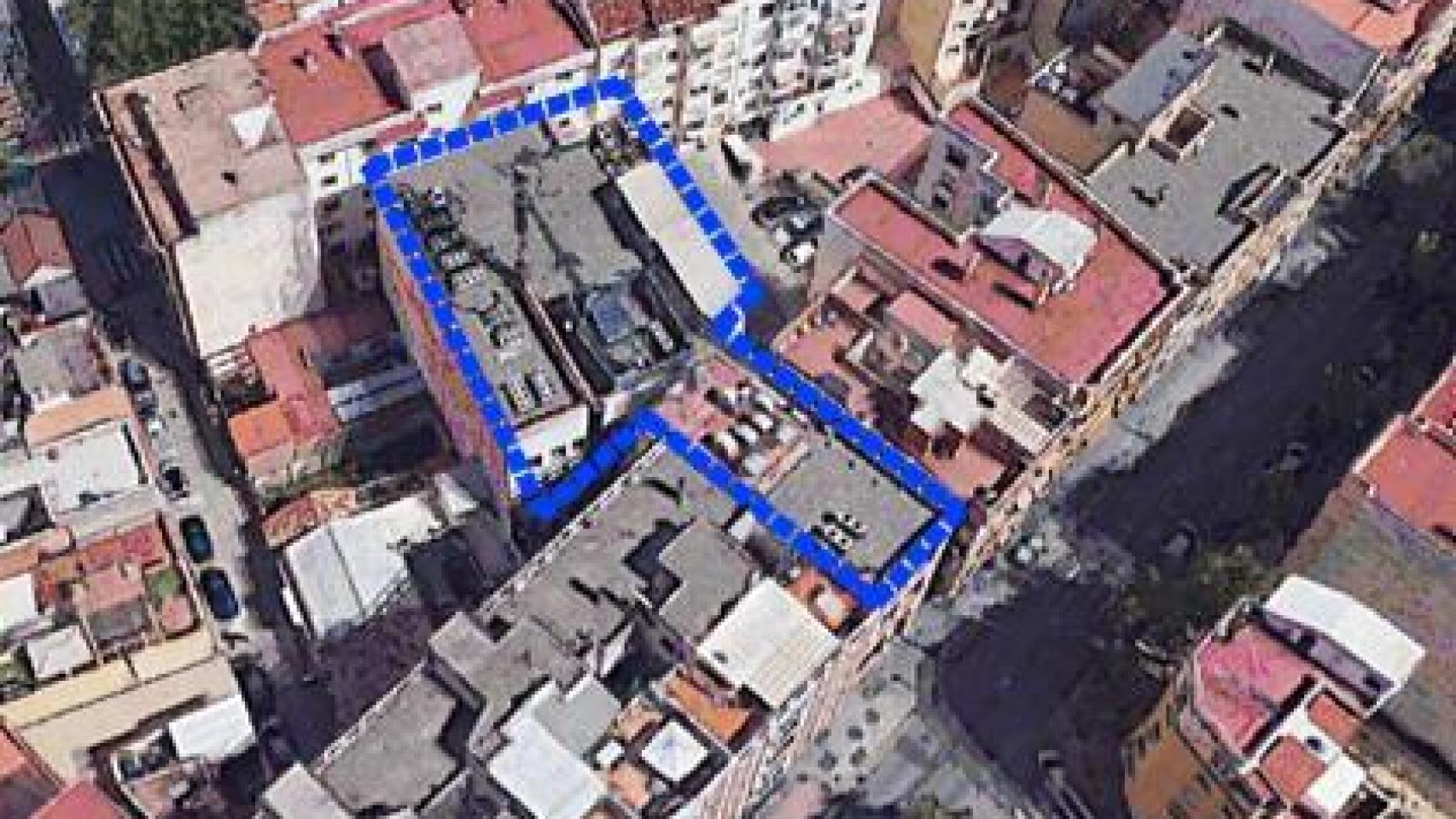 Parcelas afectadas por el nuevo proyecto inmobiliario en Málaga.