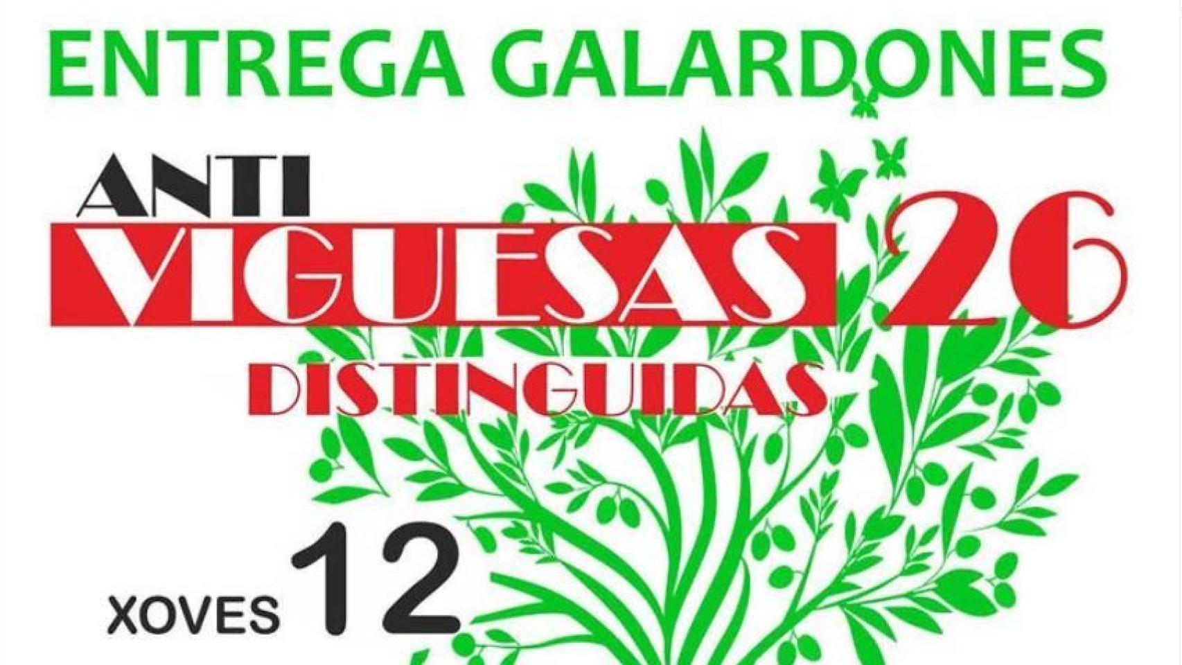 Cartel de la gala 'Antiviguesas distinguidas 2026'