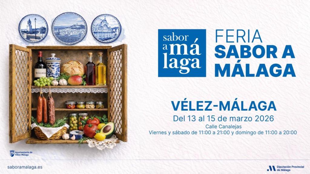 El cartel de la feria de Sabor a Málaga en Vélez Málaga.