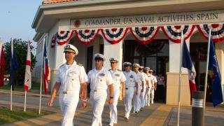 Militares españoles en la Base Naval de Rota