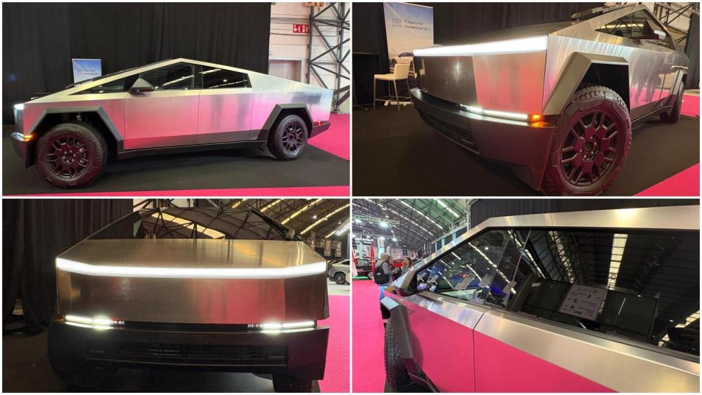 Ya está en Vigo el Tesla Cybertruck, el vehículo futurista que se puede visitar en el Ifevi