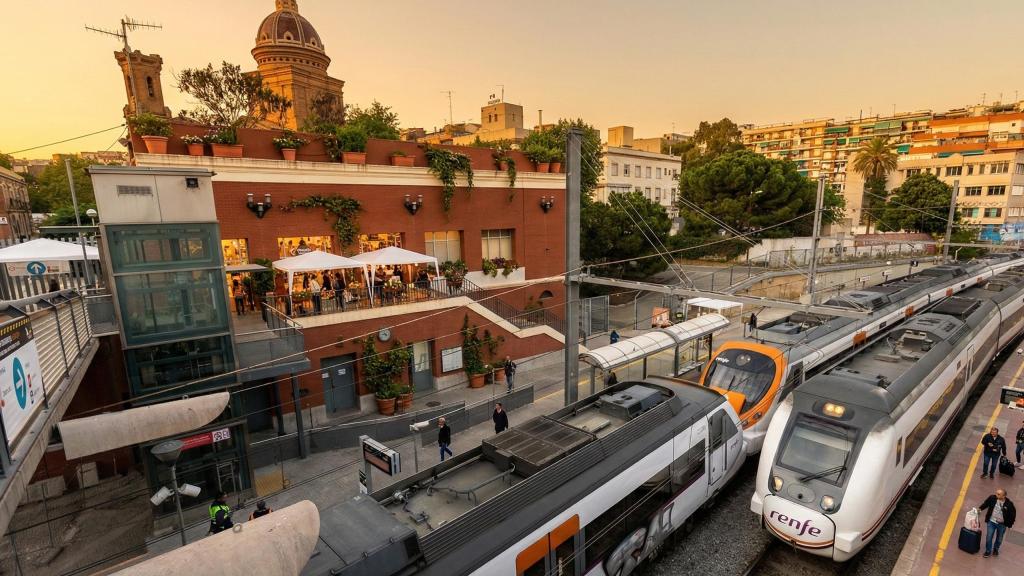 La estación de Sant Andreu Comtal, en Rodalies de Catalunya (Barcelona), en la actualidad.