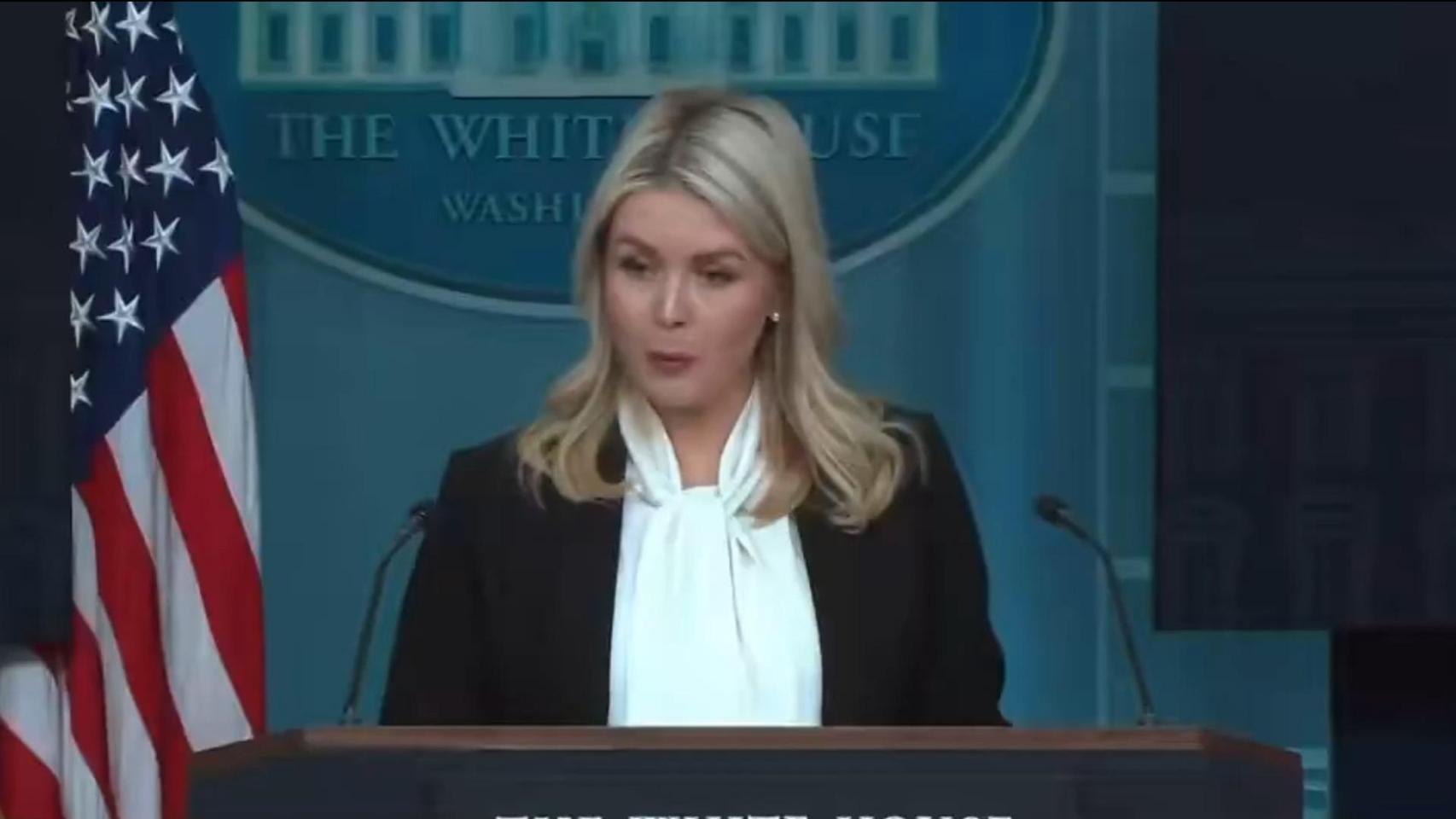 La portavoz de la Casa Blanca, Karoline Leavitt.