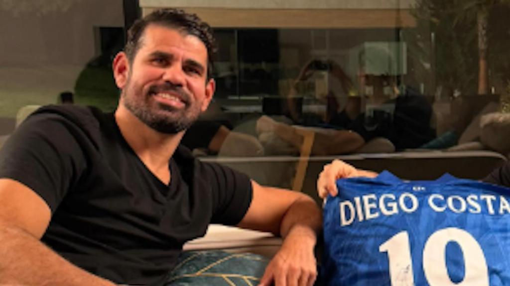 Diego Costa, durante la entrevista con Mario Suárez