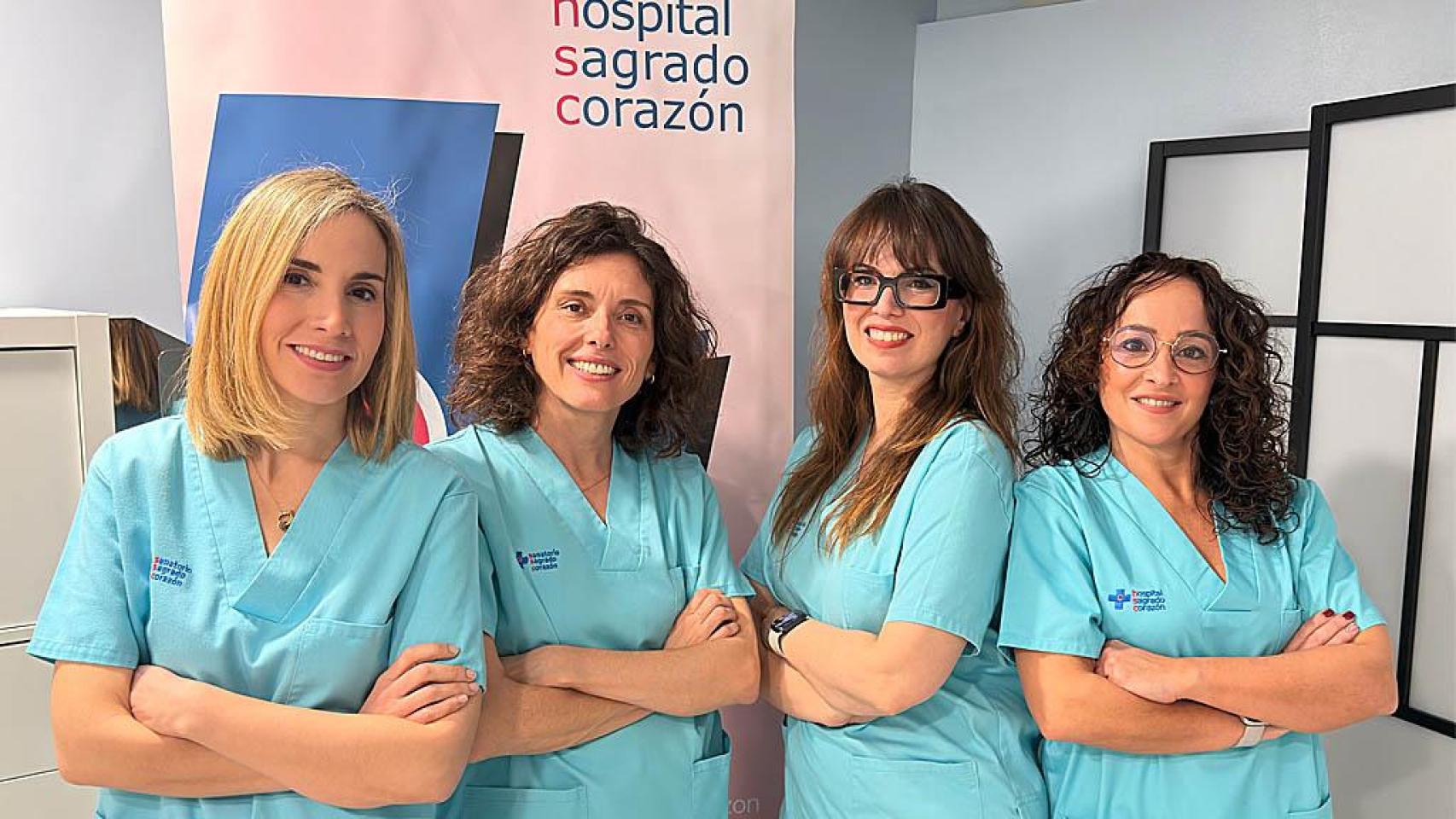De izquierda a derecha las doctoras Ana Arnal, Rut Bernardo, Elsa Arias y Eva Martín Medrano.