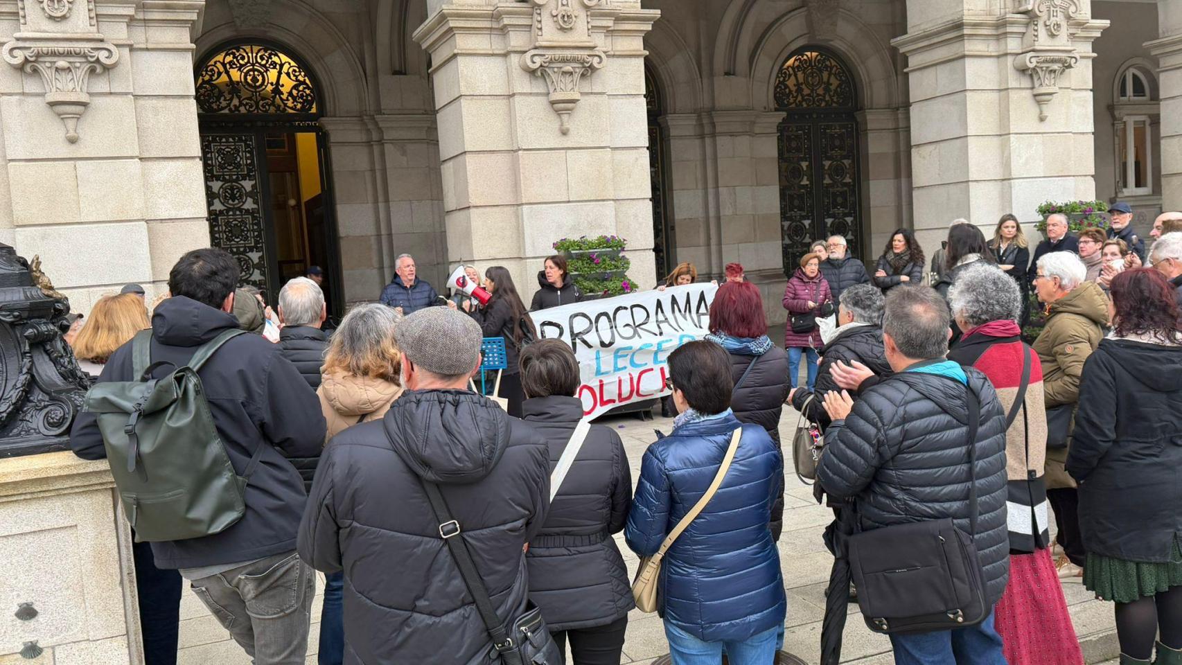 Imagen de la concentración en María Pita.