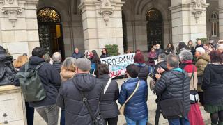 Imagen de la concentración en María Pita.