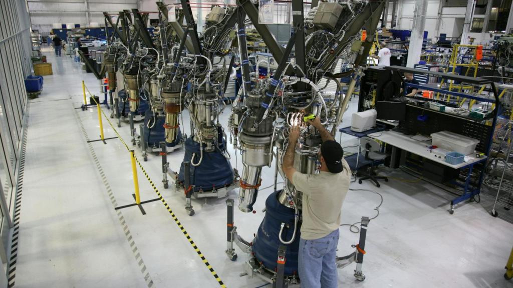 Una planta industrial de SpaceX.