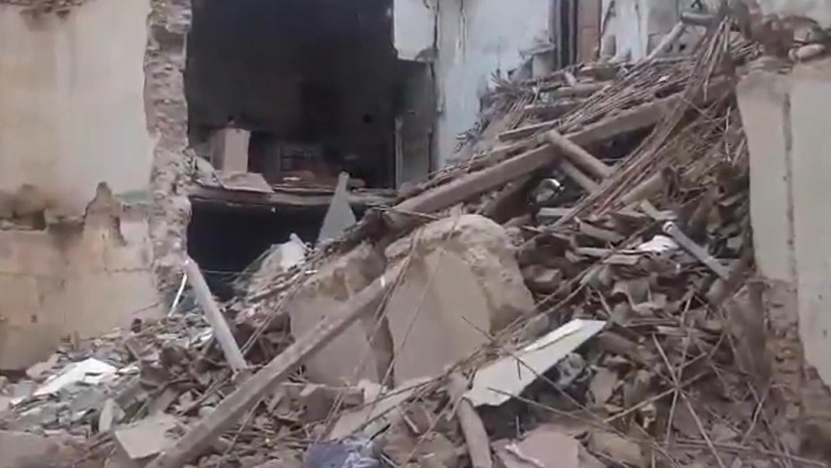 Una imagen del derrumbe extraída de un vídeo emitido por CMM.