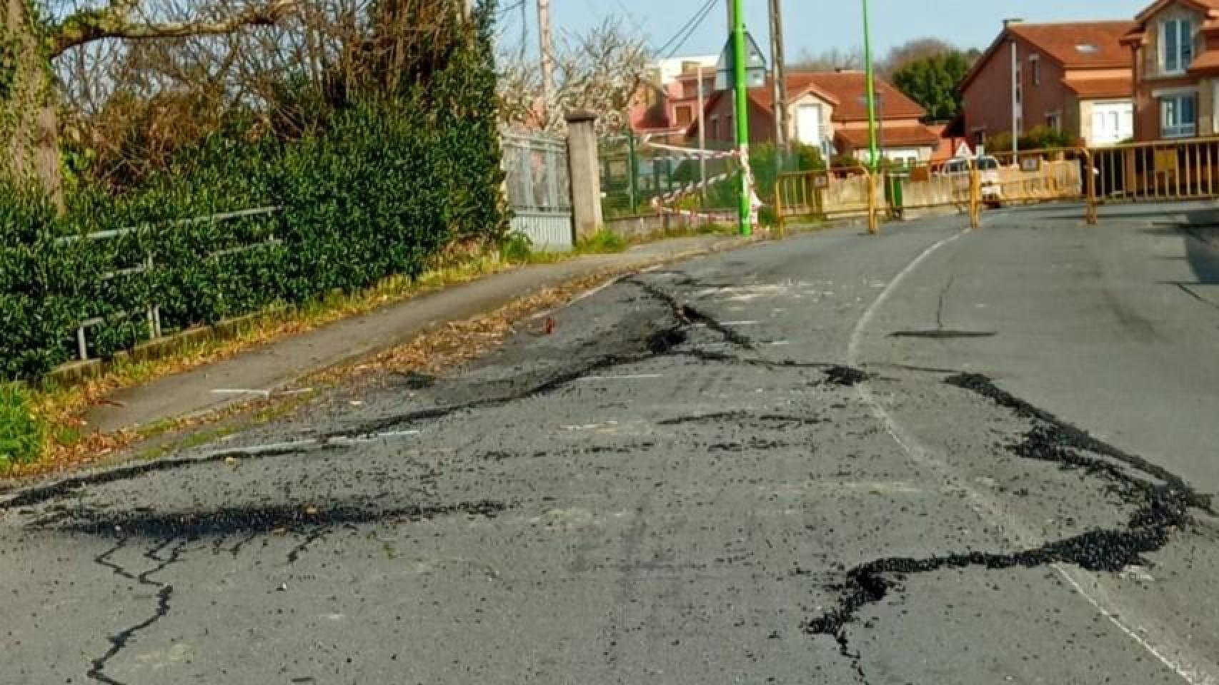 Imagen de la vía afectada.