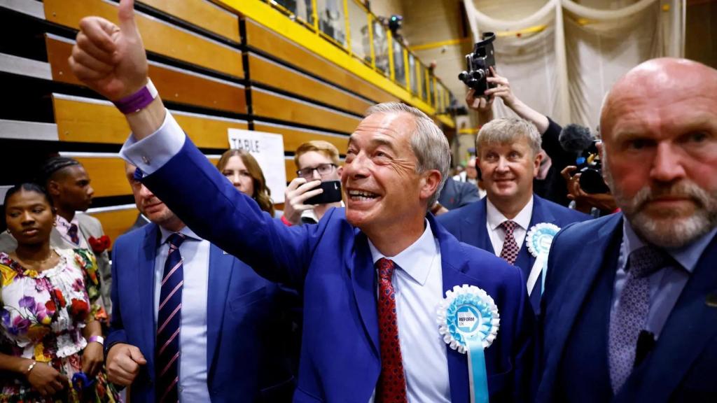 El diputado Nigel Farage. en el Parlamento de Westminster.