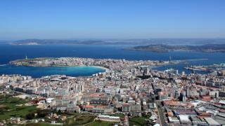 Fotografía aérea de A Coruña