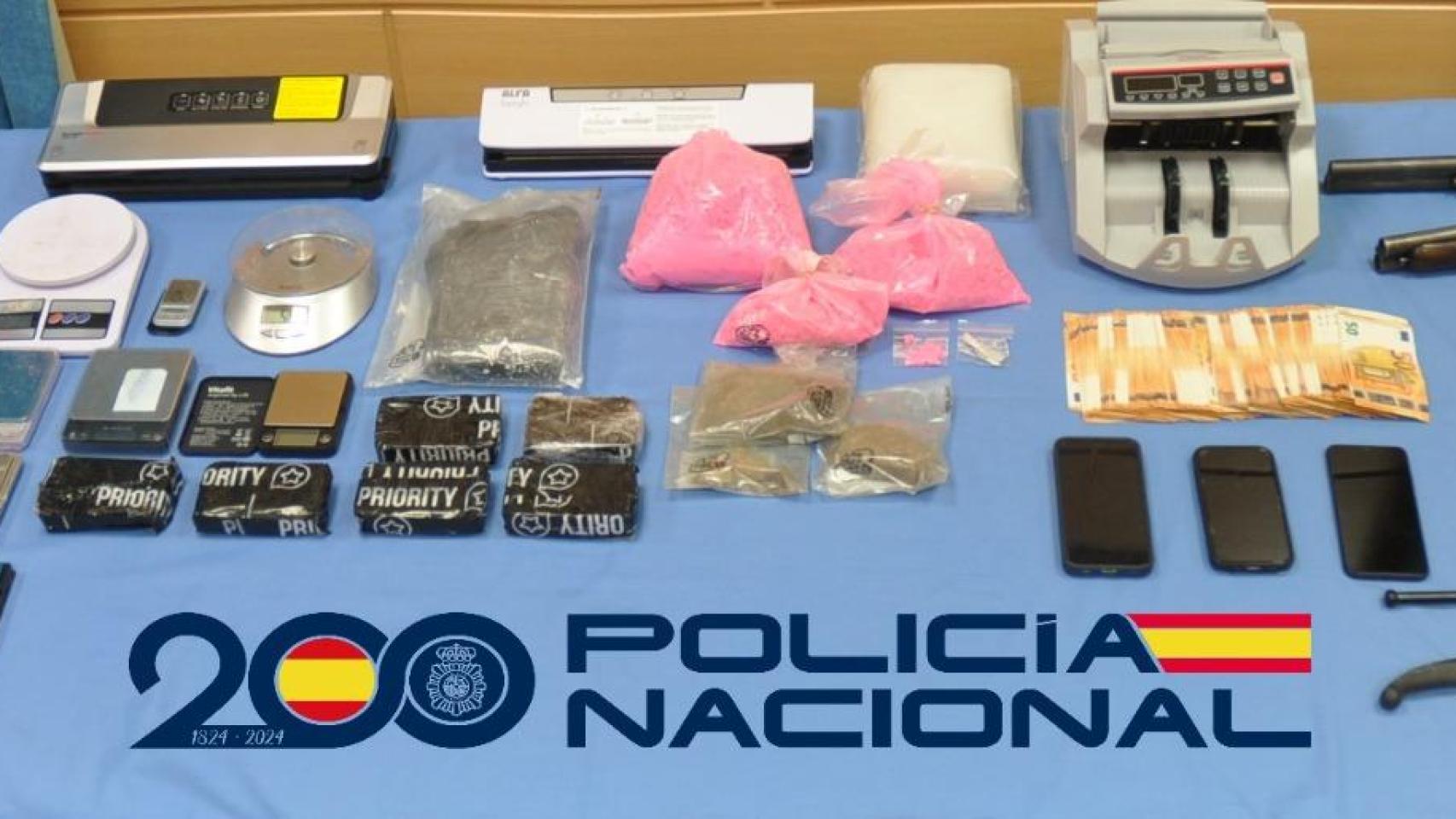 Material intervenido por la Policía Nacional.