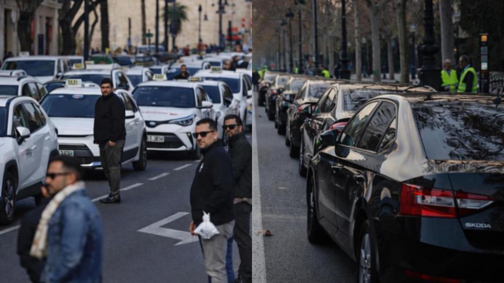 Protestas de taxis y VTC. EE