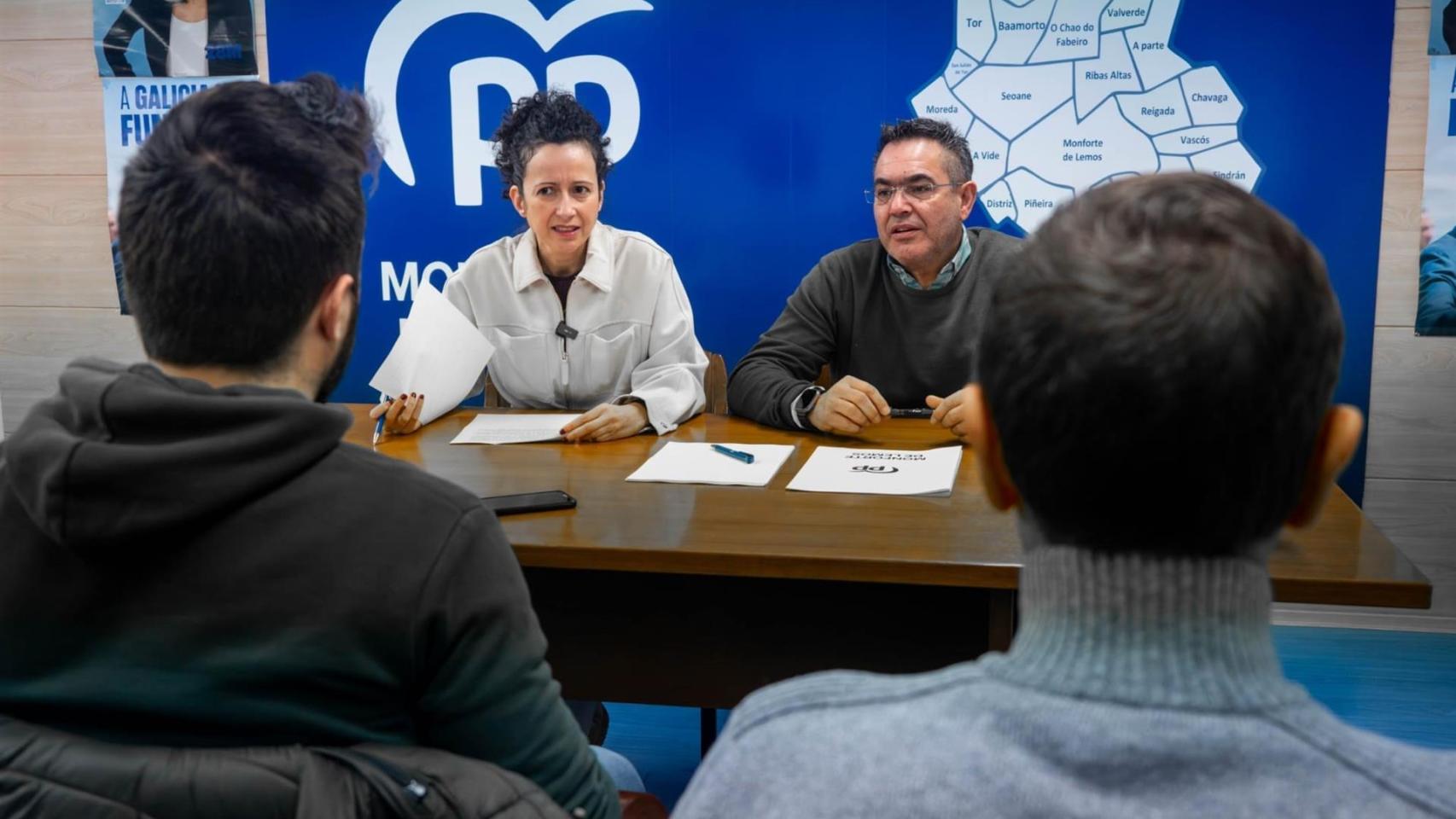 Rueda de prensa de la portavoz del PP de Monforte, Katy Varela.