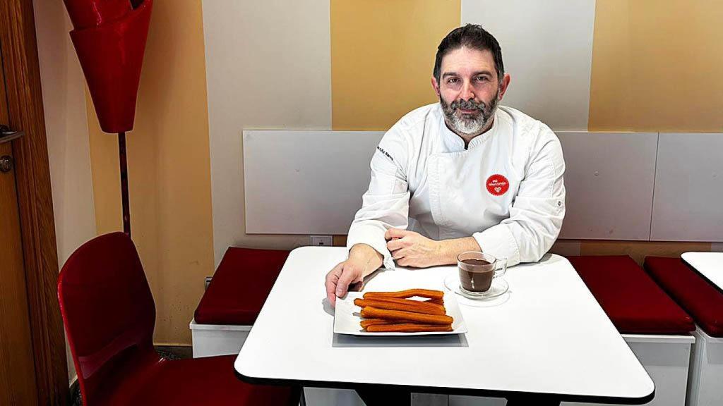 Chuchi en la Churrería de Rita.