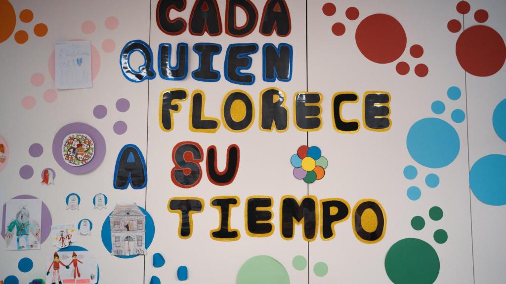 Una de las clases del colegio Arateia.