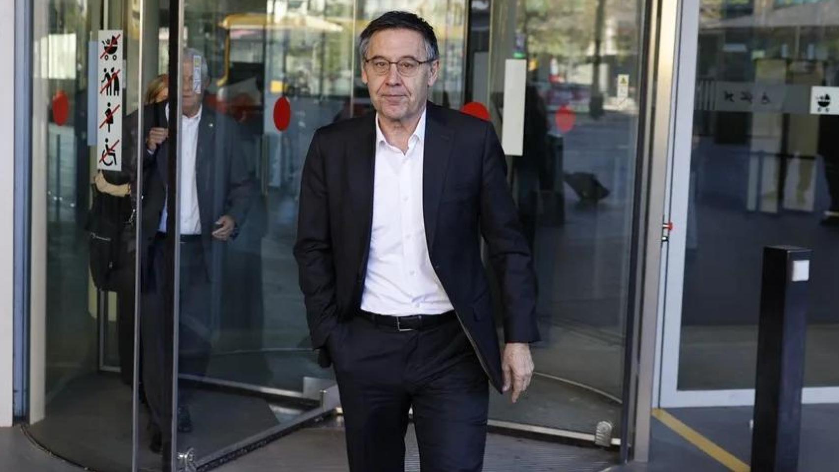 Josep Maria Bartomeu, a su salida de la Ciudad de la Justicia de Barcelona el pasado mes de octubre.