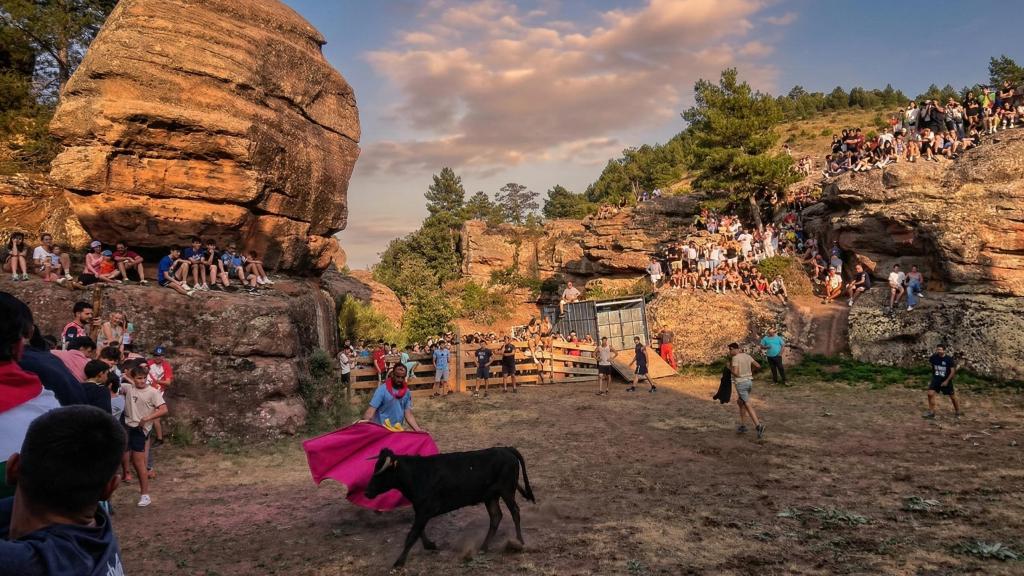 La plaza de toros de Chequilla, en Guadalajara.