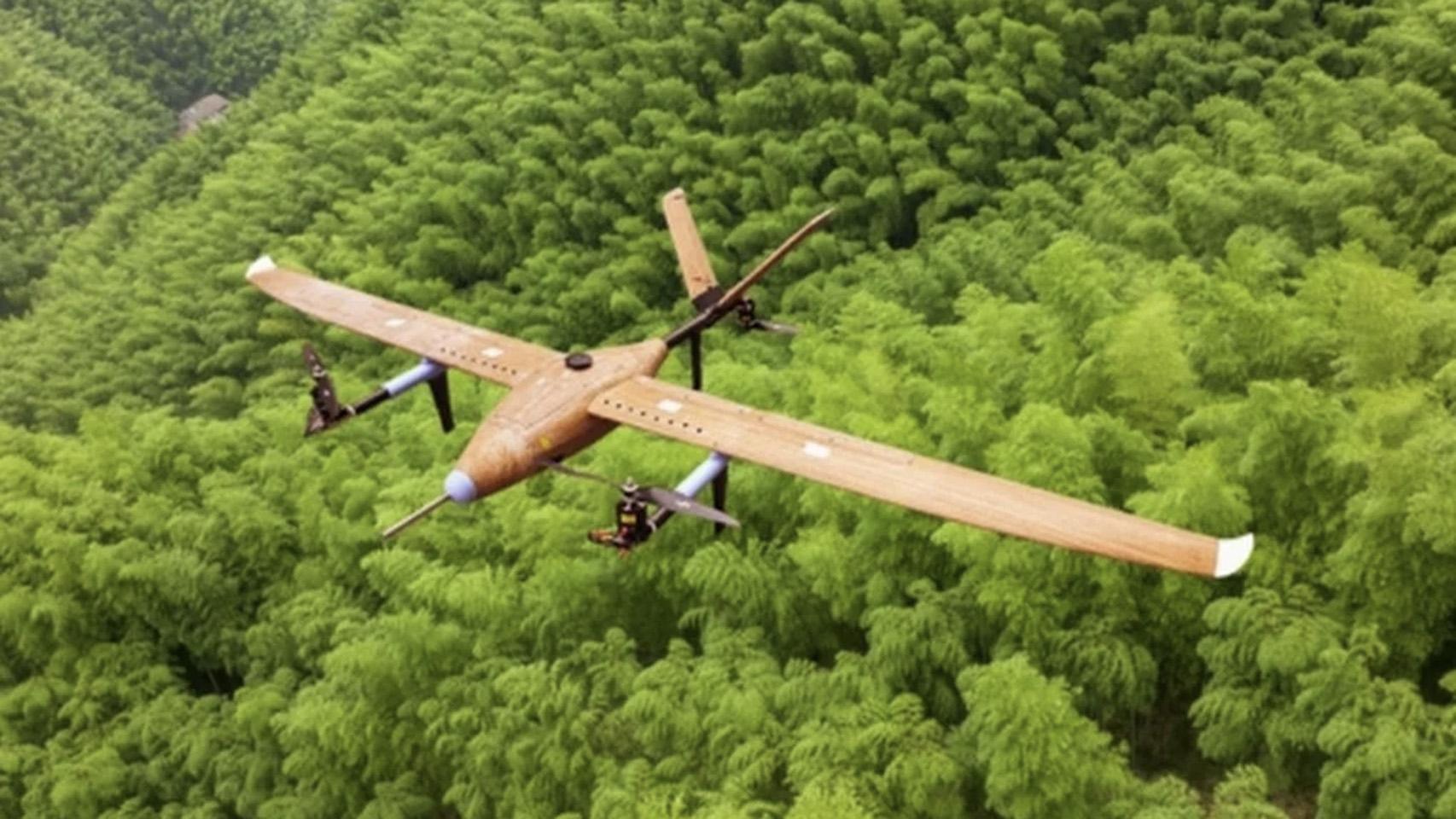 Dron de bambú.