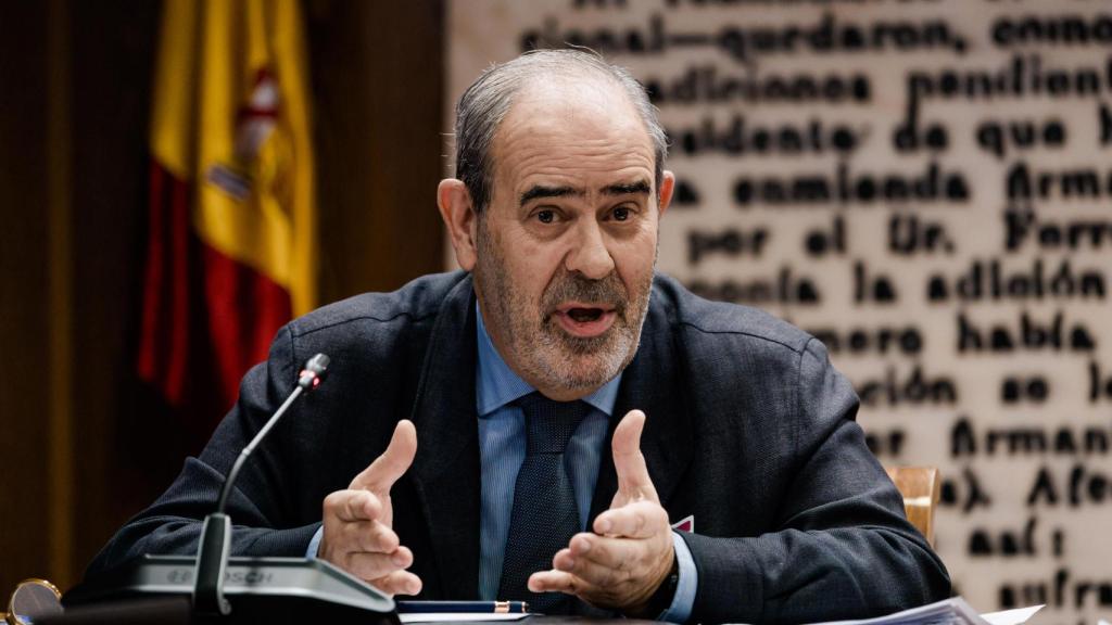 El presidente del Foro Nuclear, Ignacio Araluce Letamendía, comparece ante la comisión de investigación sobre el apagón, en el Senado.