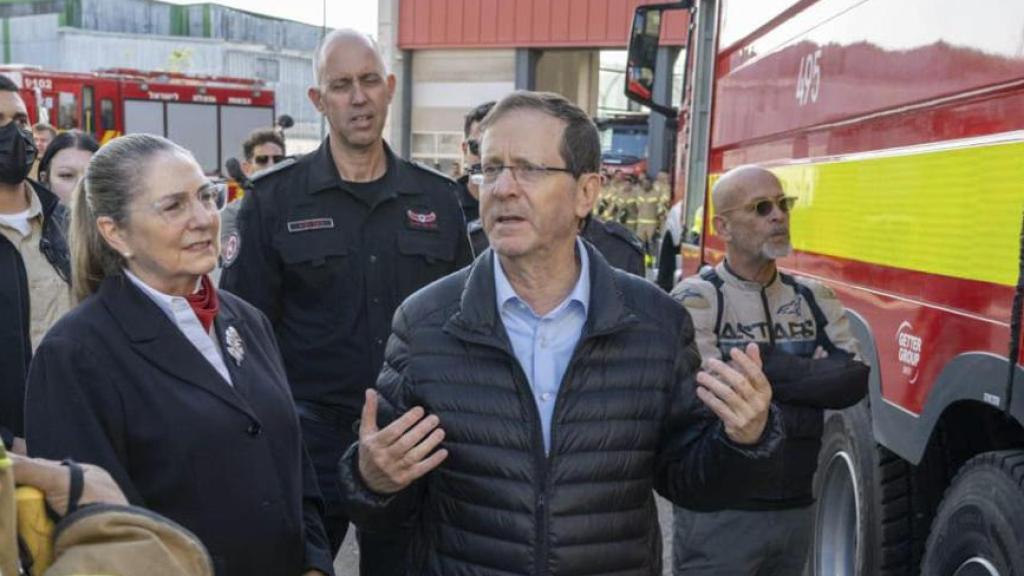 El presidente de Israel, Isaac Herzog, este jueves.