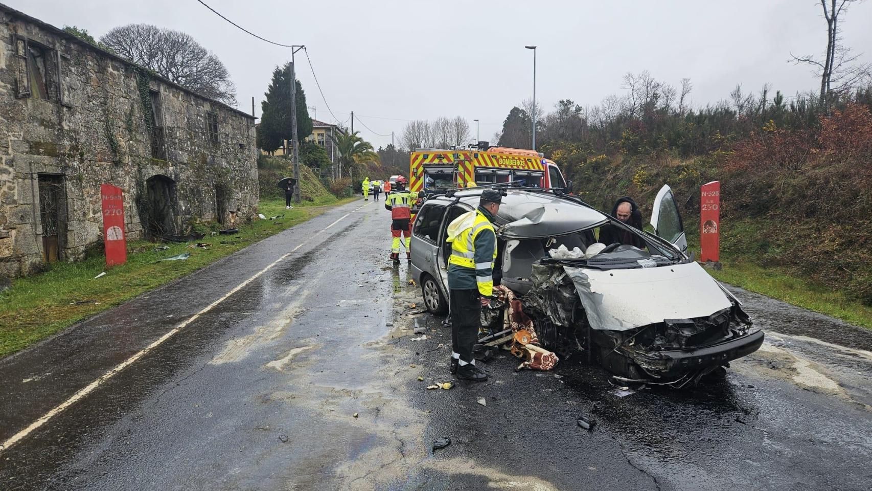 Imagen del coche accidentado.