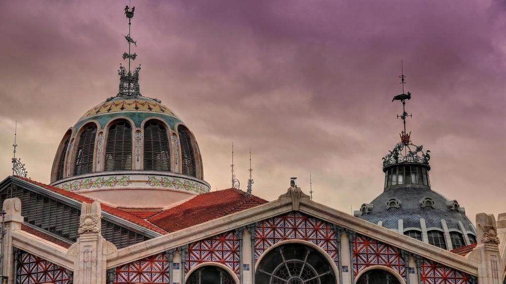 El tejado del Mercado Central de Valencia.