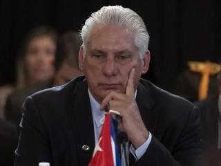 The Cuban president, Miguel Díaz Canel.
