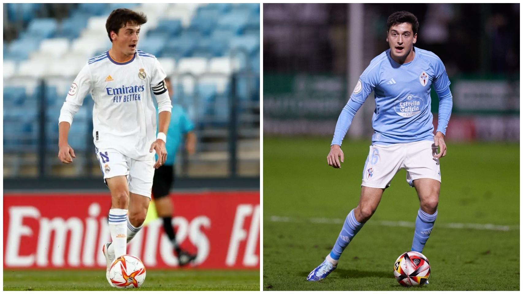 Carlos Dotor, en un collage, durante sus etapas en el Real Madrid y en el Celta