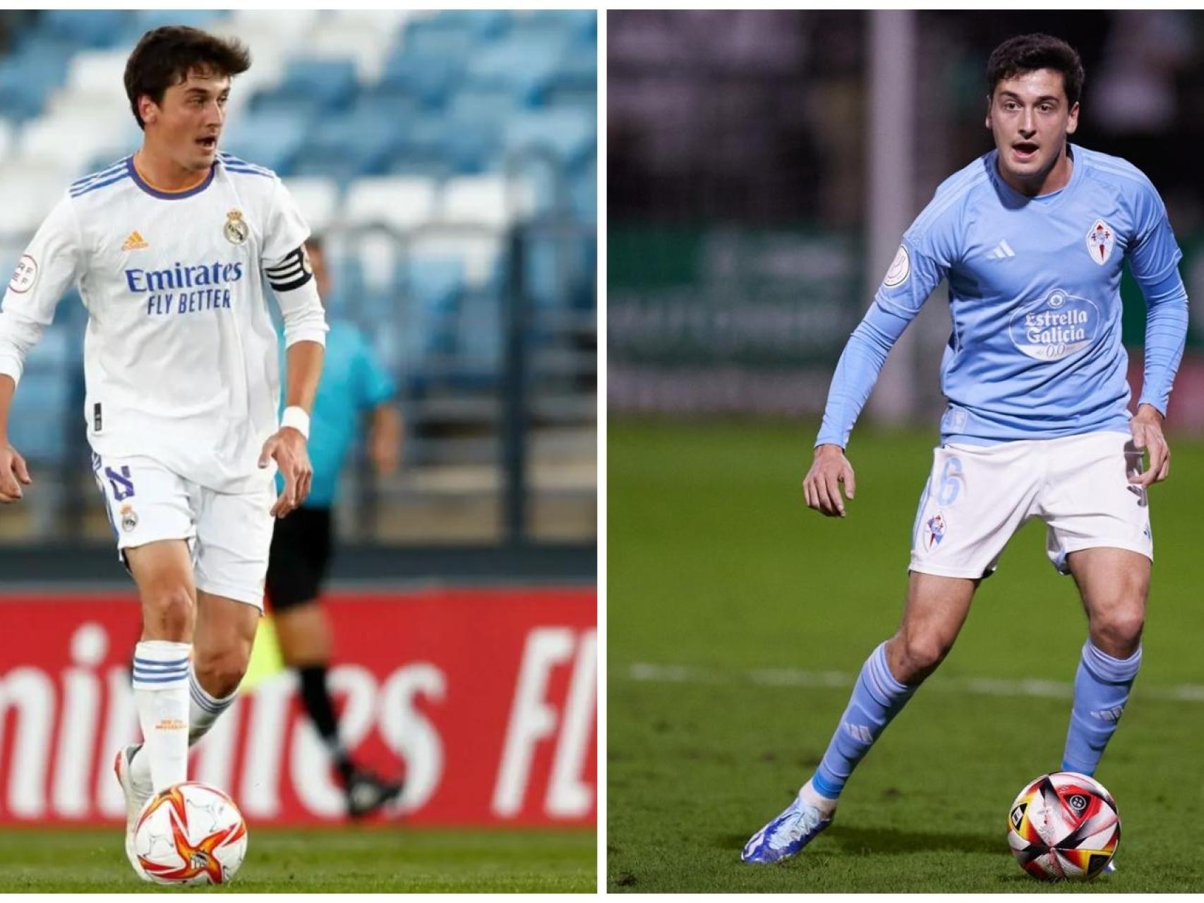 Carlos Dotor, en un collage, durante sus etapas en el Real Madrid y en el Celta