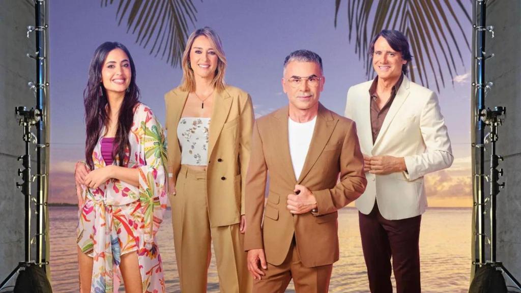 De izquierda a derecha: María Lamela, Sandra Barneda, Jorge Javier e Ion Aramendi, presentadores de 'Supervivientes 2026'.