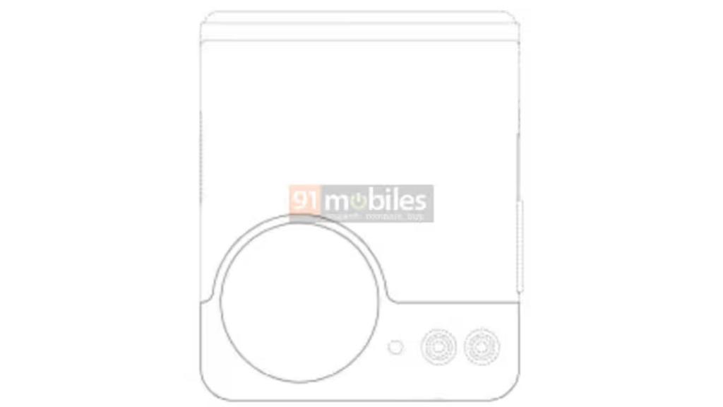 Diseño registrado por Samsung para un móvil plegable