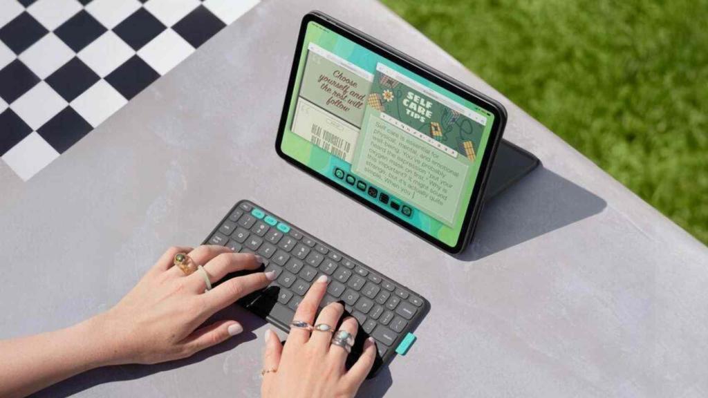Logitech Flip Folio, una funda protectora con teclado Bluetooth integrado.