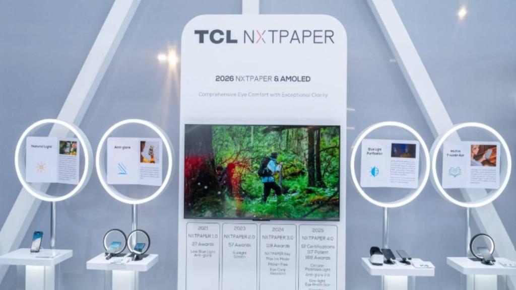 Varios dispositivos TCL con tecnología NXTPAPER.