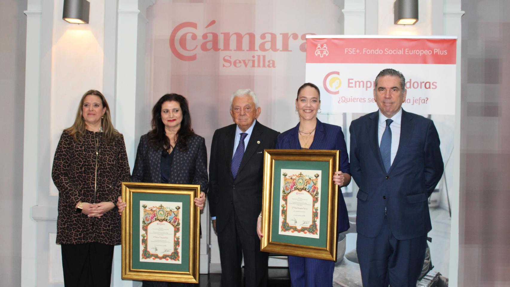 Las galardonadas en la XIX edición de los Premios Mujer Empresaria Sevillana.