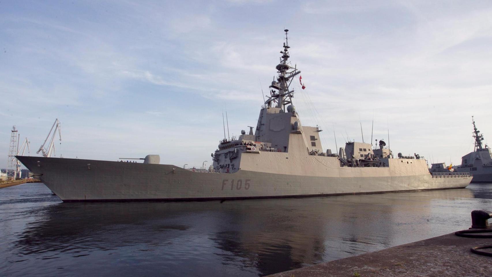 La fragata 'Cristóbal Colón' en una imagen de archivo de 2018.