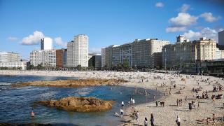 Playa de Riazor, en A Coruña