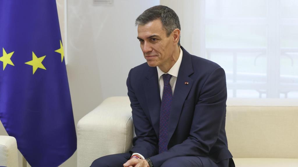El presidente del Gobierno, Pedro Sánchez, este jueves en Moncloa.