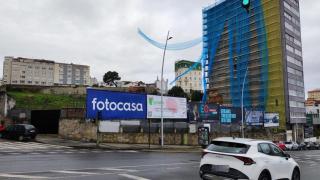 Solar de las Adoratrices en el Agra, tras los paneles publicitarios.