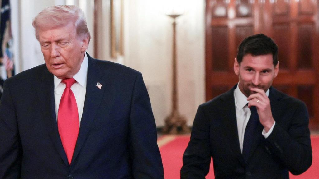 Messi andando con Trump