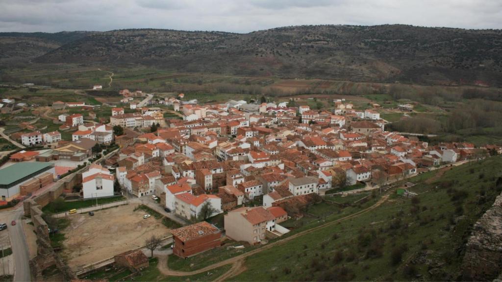 Vista aérea de Cañete (Cuenca).