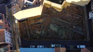 El espacio arqueológico del solar del antiguo Hospicio del municipio leonés de Astorga.