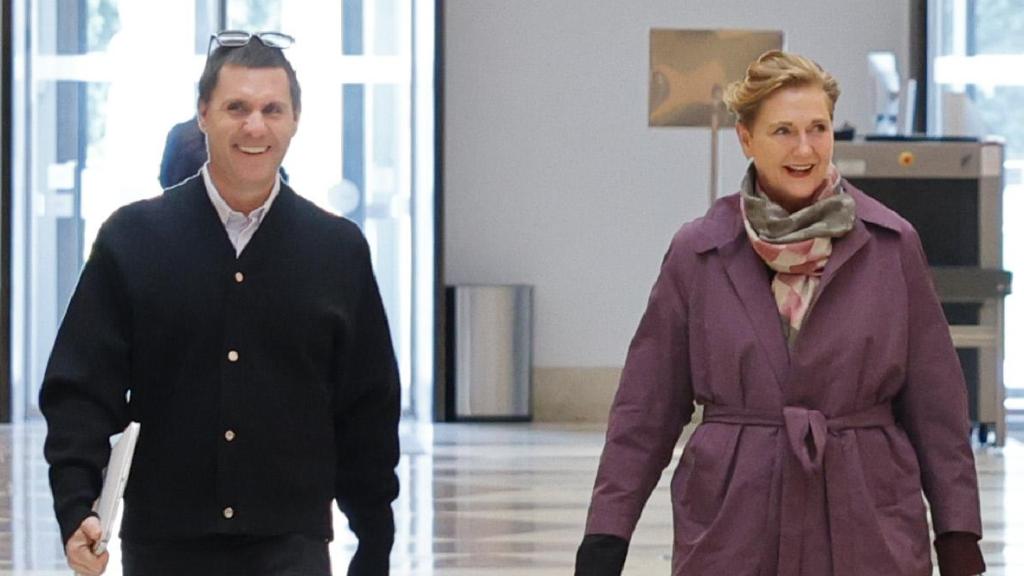 Francesca y su marido, en su reciente visita a España.