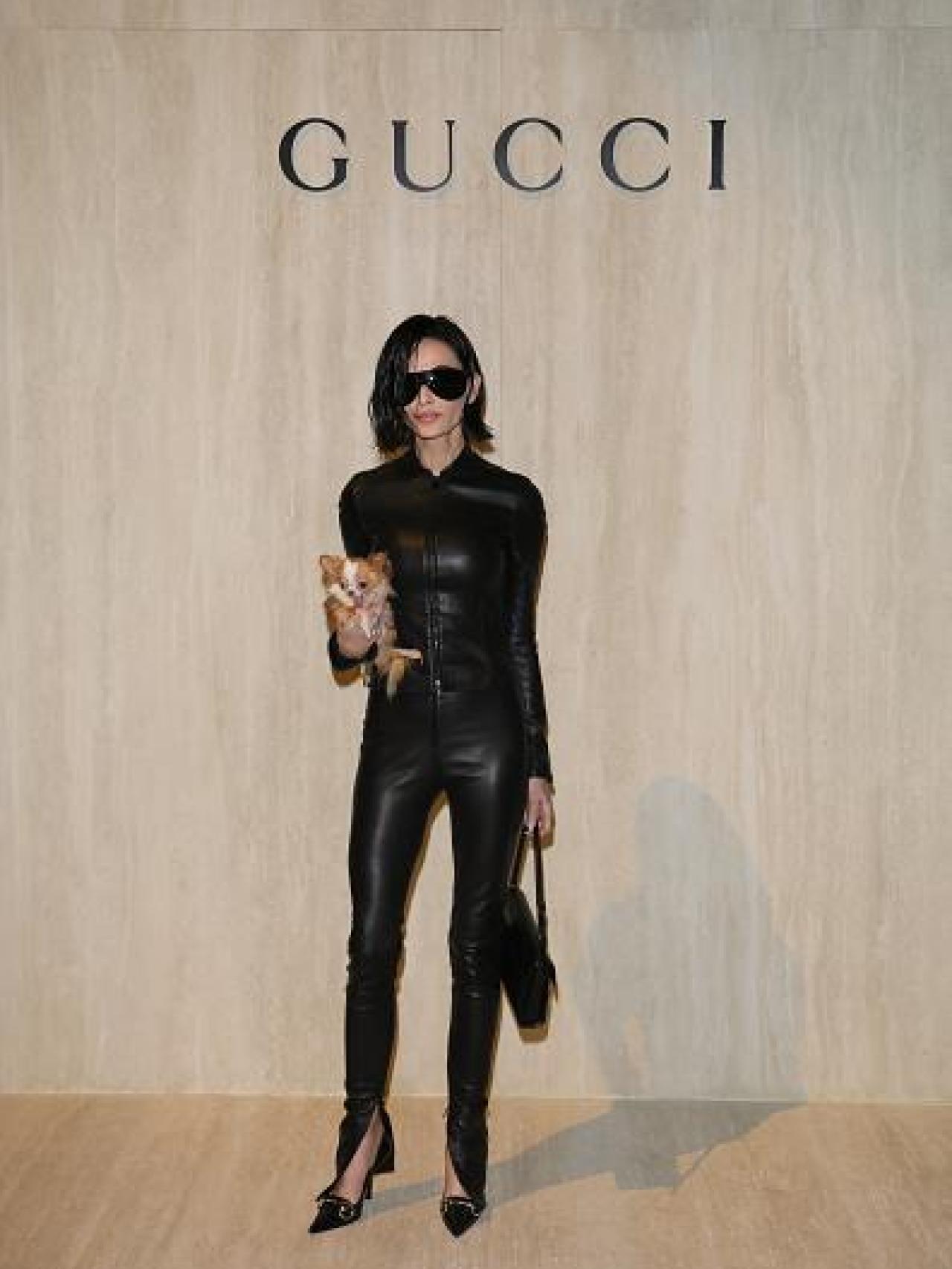 Demi Moore en el desfile de Gucci en París.