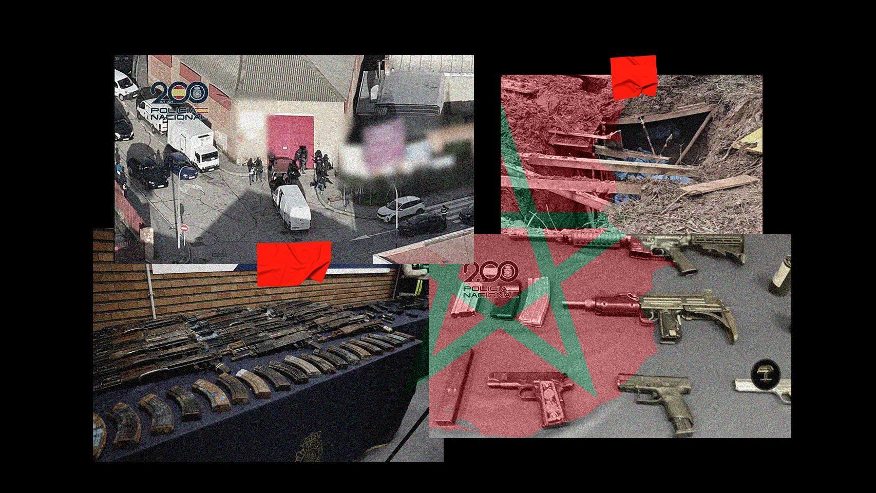 Armas de guerra incautadas en las últimas operaciones.