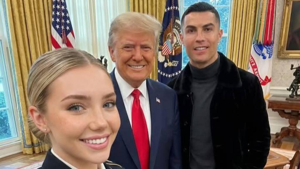 Jessica Foster, with Trump and Cristiano Ronaldo.