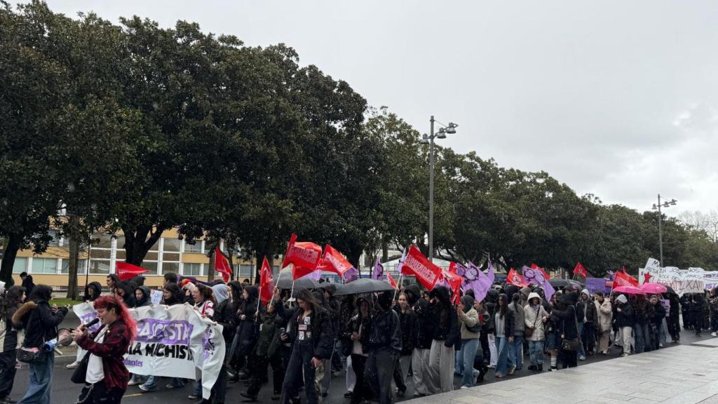 Movilización convocada por el Sindicato de Estudiantes con motivo del Día Internacional de la Mujer